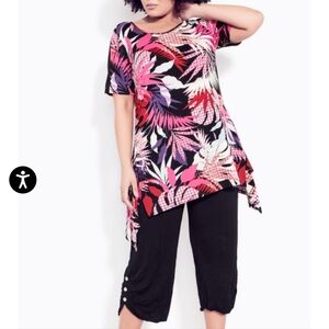 Zim & Zoe (Avenue Brand) Colorful  Floral Tunic, Size 16